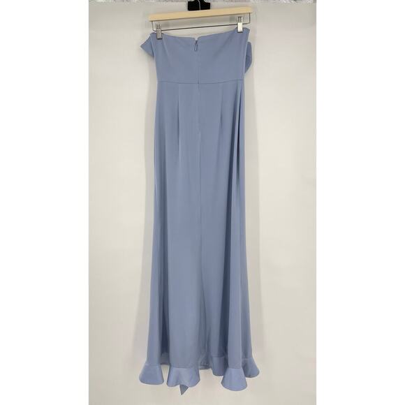 NBD Light Blue Ruffle Maxi Dress - Picture 3 of 14